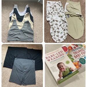 Maternity Bundle - Bras, Biker Shorts, Books, and Swaddles
